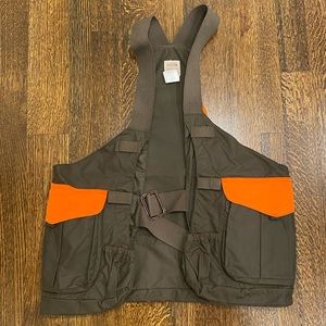 Filson upland tin cloth orange vest